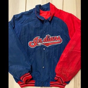 Vintage 90s Starter Cleveland Indians Diamond Collection Puffer Adult S